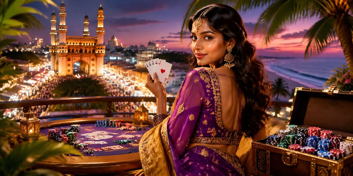 Live poker game near Hyderabad’s Charminar with players online
